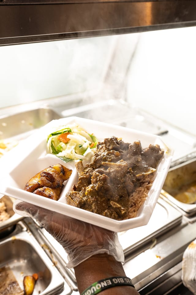 Curry Goat Entree.